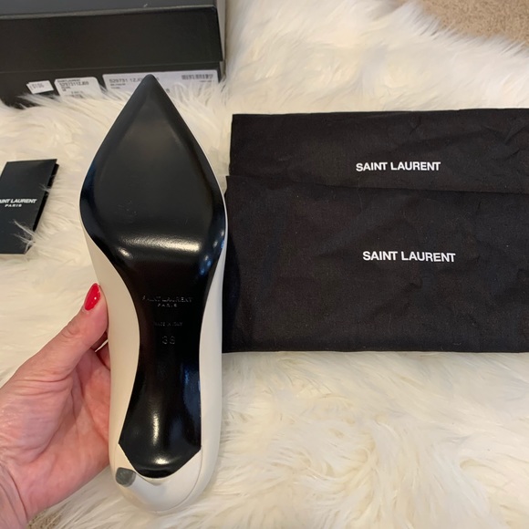 NEVER WORN, BRAND NEW White YSL pumps! - Picture 3 of 6